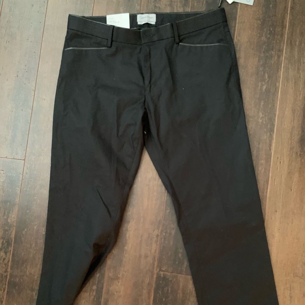 Calvin Klein black slim fit dress pant